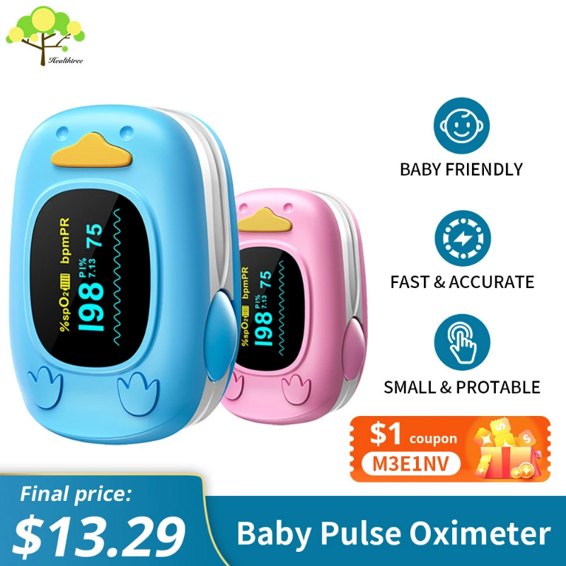 HealthTree Baby Finger Pulse Oximeter Pediatric Oximetro De Dedo SpO2 ...