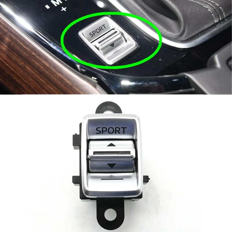 GMJ666YK0 Car Silver Sport Button Gear Shifter Panel Driving Mode ...