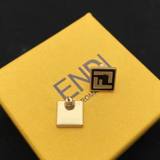 Fendi good Fashion Circle Letter Stud Earrings