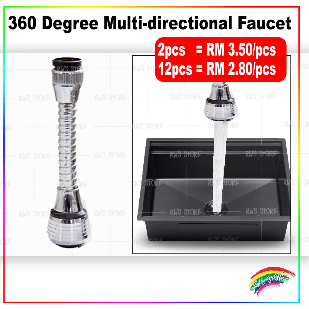 360 Degree Multi-directional Faucet / 360 Penyembur Keran | Shopee Malaysia