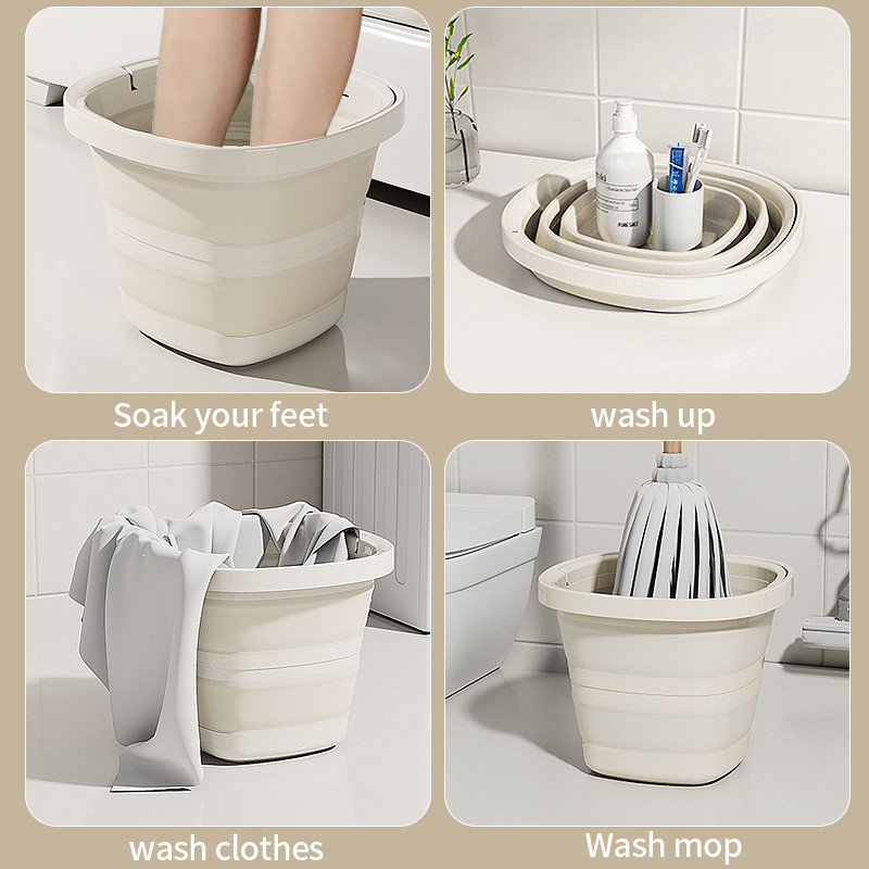 Foldable Square Bucket Portable Water Bucket Collapsible Wash Basin ...