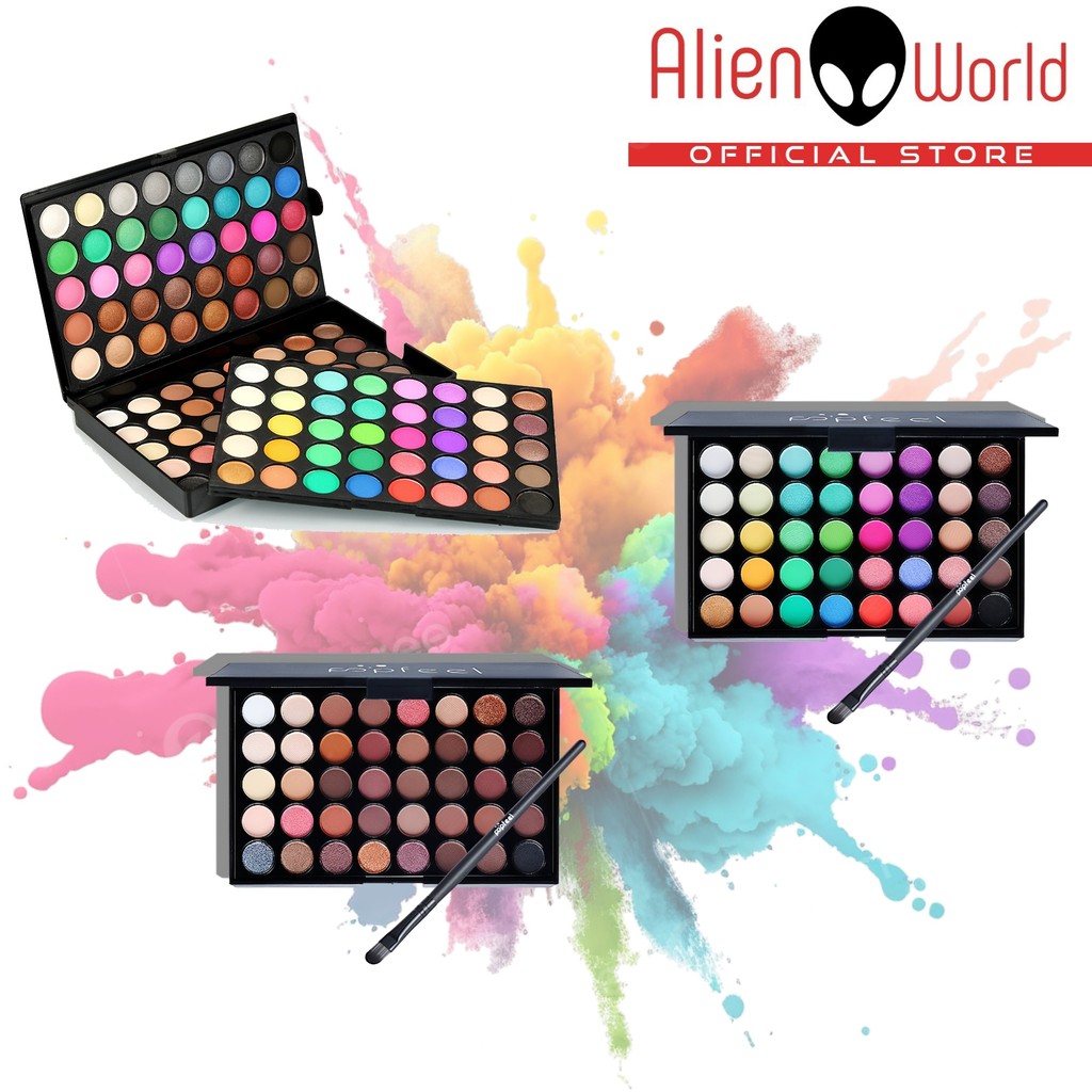 Popfeel Matte Multi Color Cosmetic Eye Shadow Pallette with Brush ...
