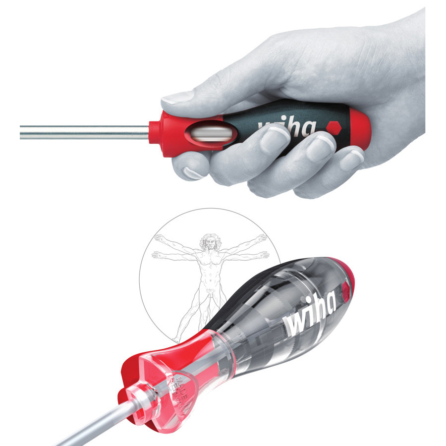 WIHA Slotted Screwdrivers with Round Blade for Low-lying Screws Non ...