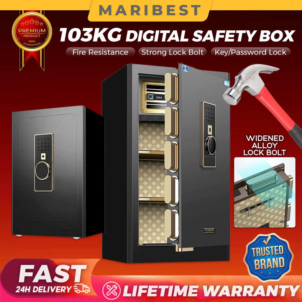 120CM Safety Box Fingerprint Digital Safety Box Money Box With Lock ...
