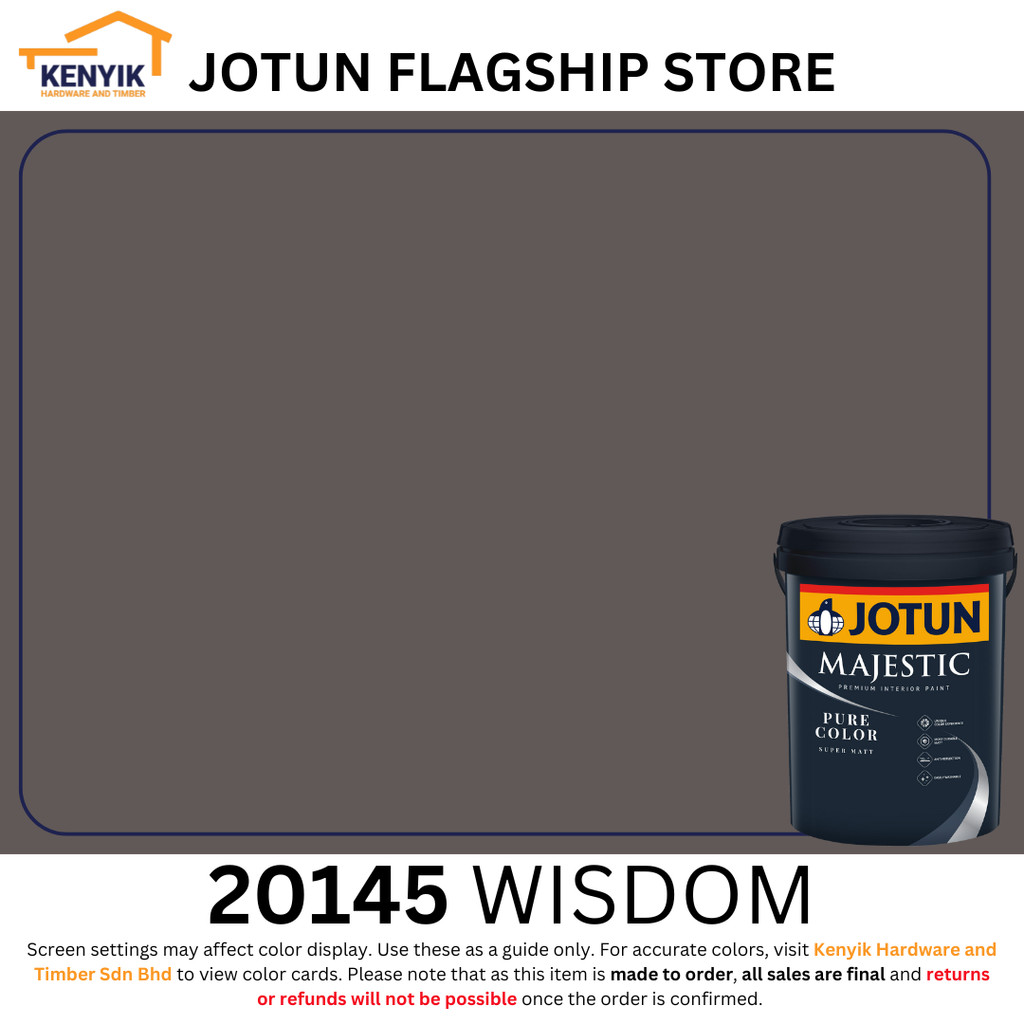 JOTUN 5 Litre Majestic Pure Colour - Super Matt (Interior Paint) (Tak ...