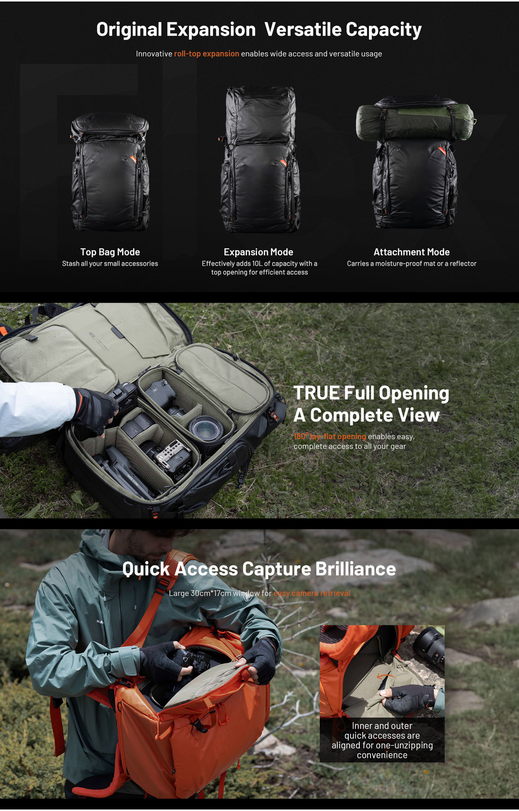 PGYTECH OnePro Flex Backpack Professional Mountaineering Carrying ...