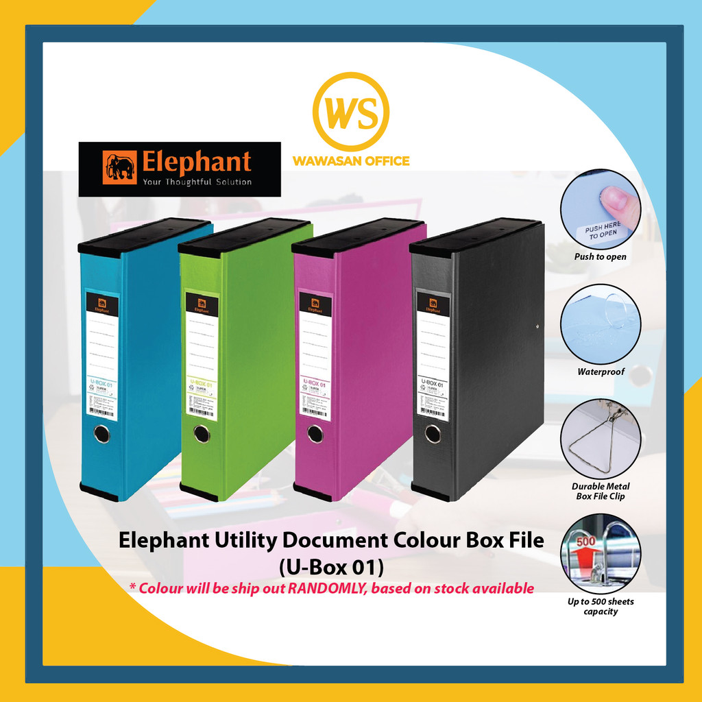 Elephant Utility Box File / File Storage / Document Box File Storage ...