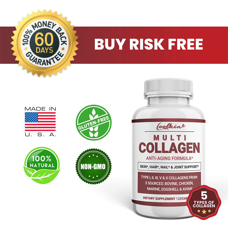 Multi Collagen Peptides Codeage 5 Types, 567g, Soin Cheveux Peau Ongles - Neuf