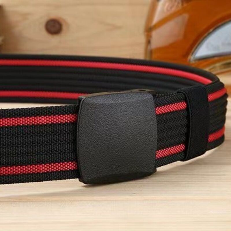 Metal-Free Nylon Webbing Belt With Plastic Buckle - Black, Nickel Allergy Safe (Made In UK)