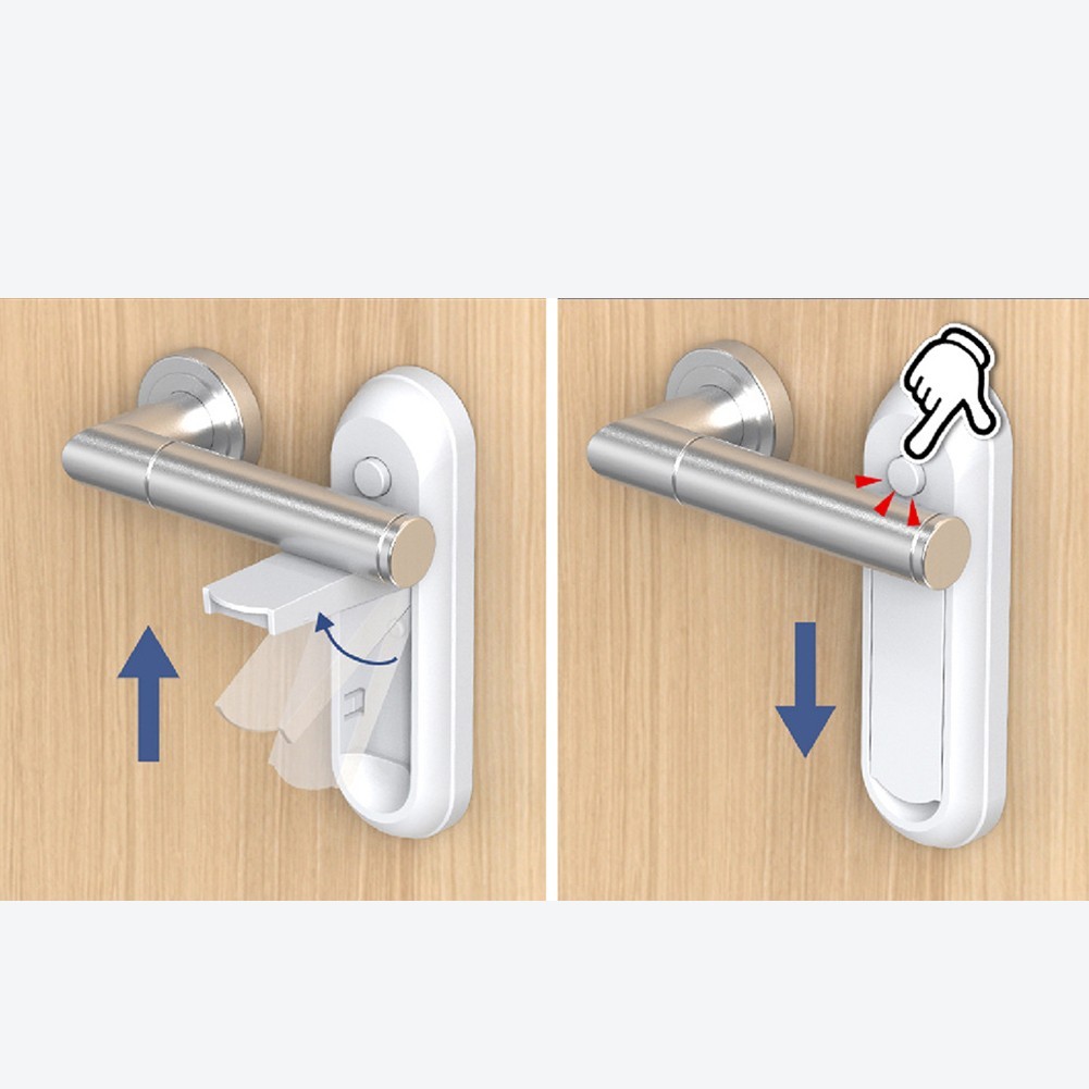 [LUMY]Anti-Open Door Handle Lock Multifunctional Safety Door Handle ...