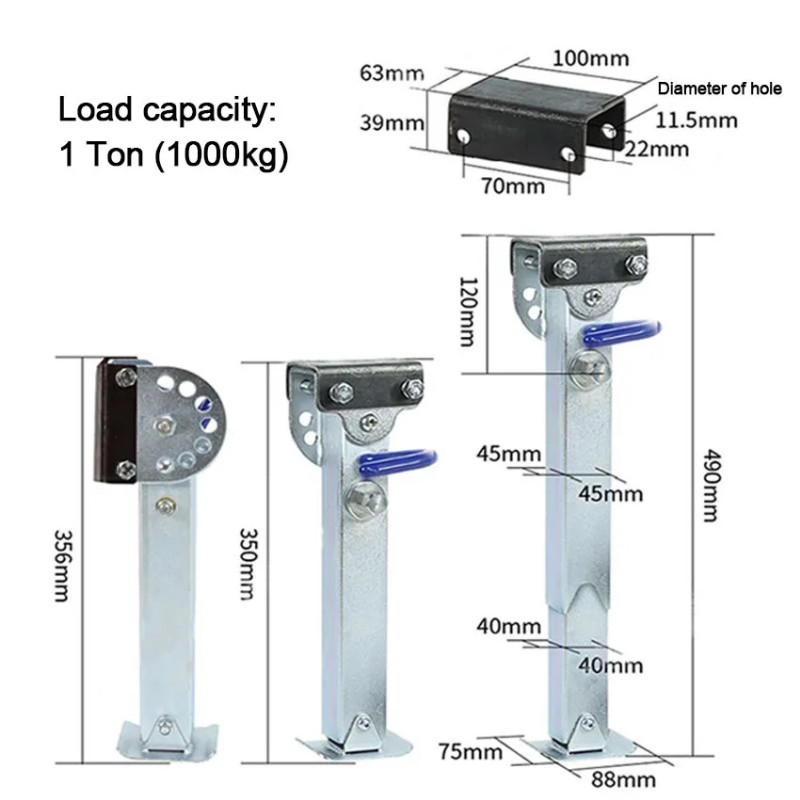 Trailer Stabilser Legs With a Handler 350~490mm Caravan Parking Corner ...