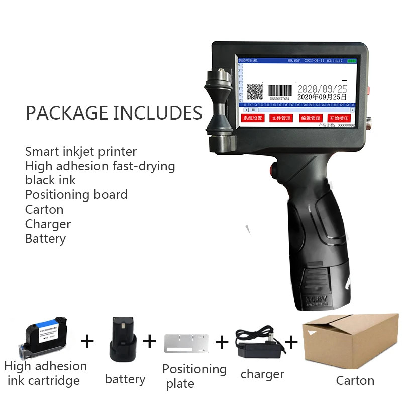 Handheld Smart Inkjet Printer Portable Automatic Date Printer Coding ...