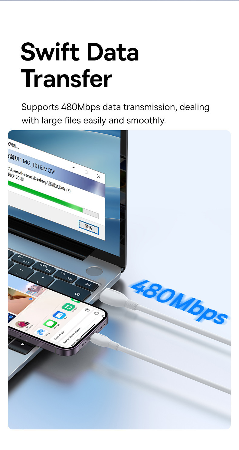 Baseus Ultra-Fast Series 20W Fast Charging Cable Type-C To iP Fast ...