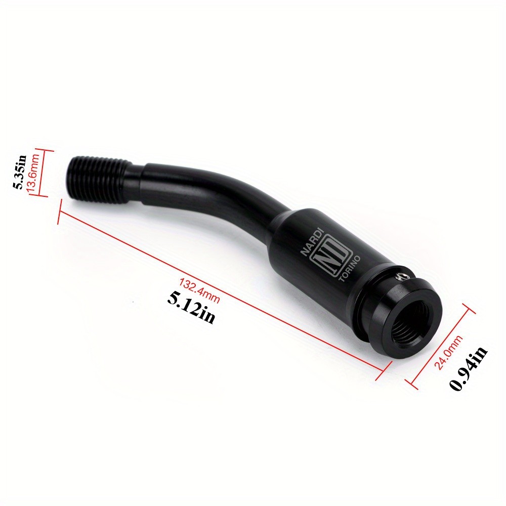 NARDI 5” BLACK CURVED SHIFT KNOB EXTENSION FOR MANUAL GEAR SHIFTER ...
