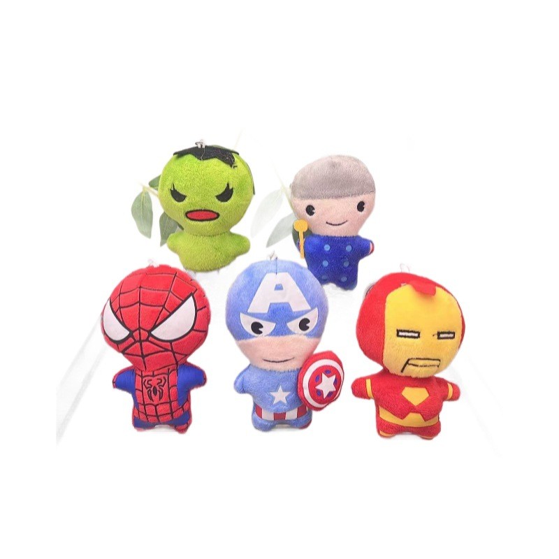 Plush Marvel Adorable Keychain Set Including Spider-man Iron Man ...