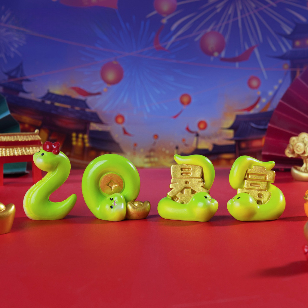 Micro Landscape New Year's Big Orange Dali Rich Snake DIY Ornament Mini ...