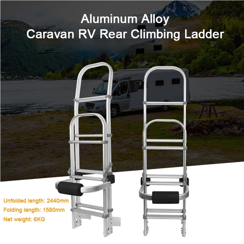 Aluminum Alloy RV Rear Climbing Ladder Multi-purpose Folding Ladder ...