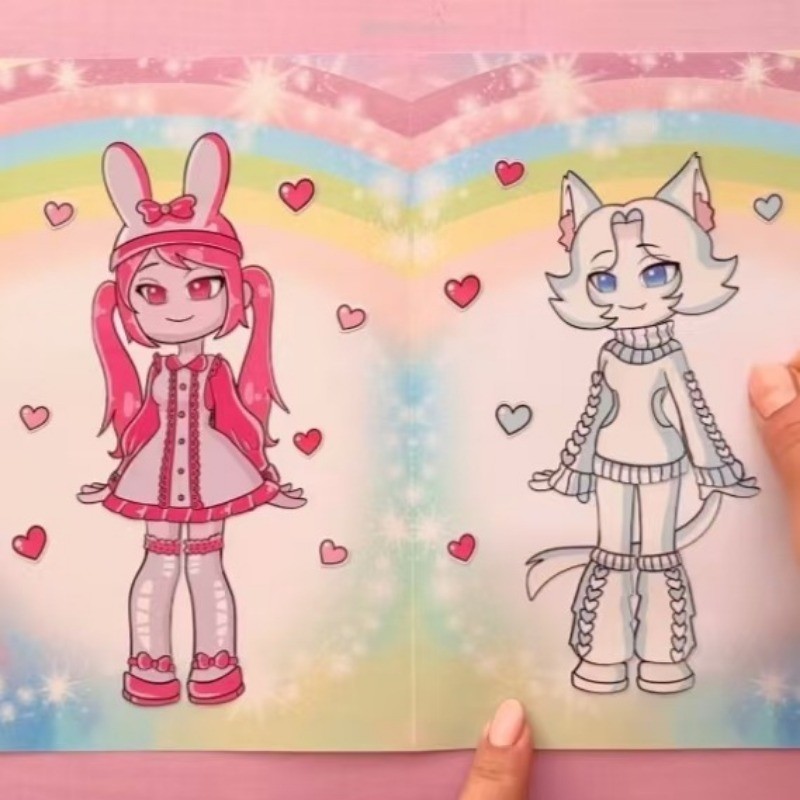 New Sprunki-Girl Transformation Dress Up Game Stickers/Children's Fun ...