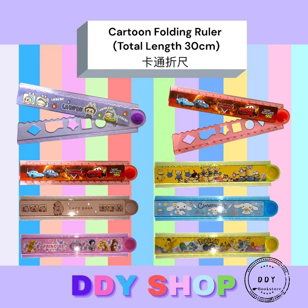 【READY STOCK🇲🇾】Cute Cartoon Ruler 卡通动漫折尺 Kartun Comel Pembaris ...
