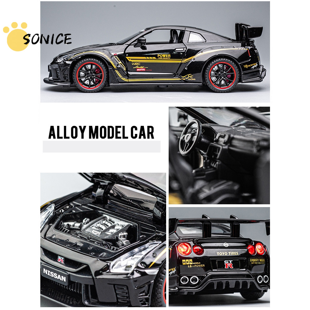 Diecast Car Model 1:32 for Nissan GTR R35 Nismo GT3 Toy Car Model ...
