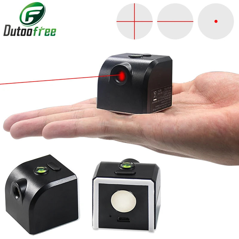 USB Charging Mini Laser Level Red/Green Light Portable Laser Cross ...