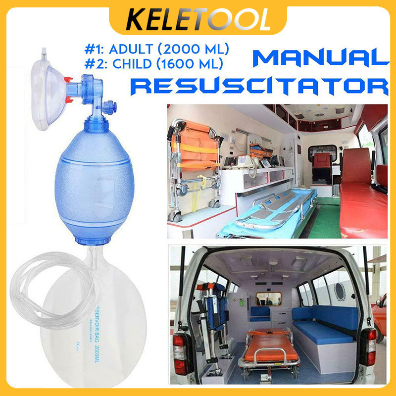 First aid kit manual resuscitator PVC Ambu bag oxygen tube first aid ...