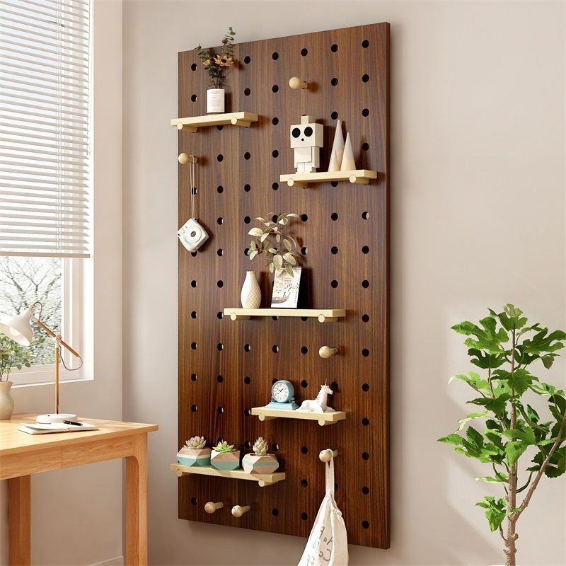 Solid Wood Perforated Board, Wall Storage Rack, Door Hanging Panel ...