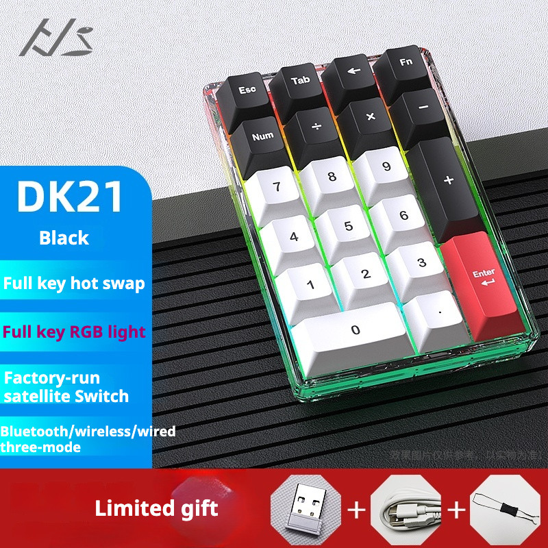 Lychee Gaming DK21 Mechanical Kit RGB Wireless Bluetooth 2.4g Wired ...