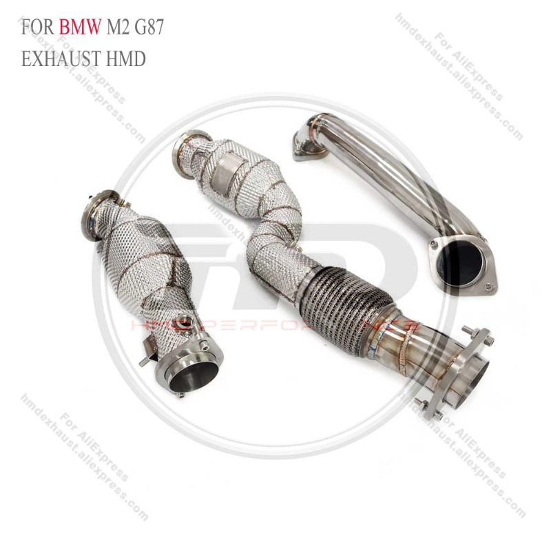 HMD Exhaust System High Flow Performance Middle Pipe and downpipe for ...