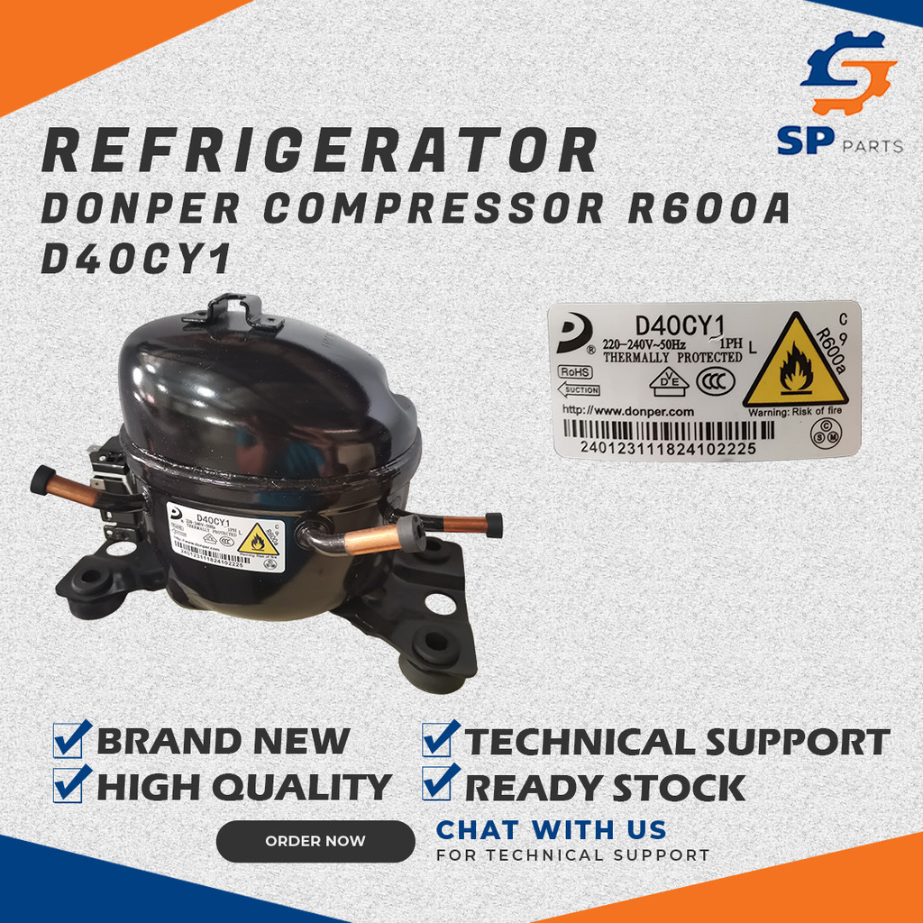 REFRIGERATOR DONPER COMPRESSOR R600A - D40CY1 | Shopee Malaysia