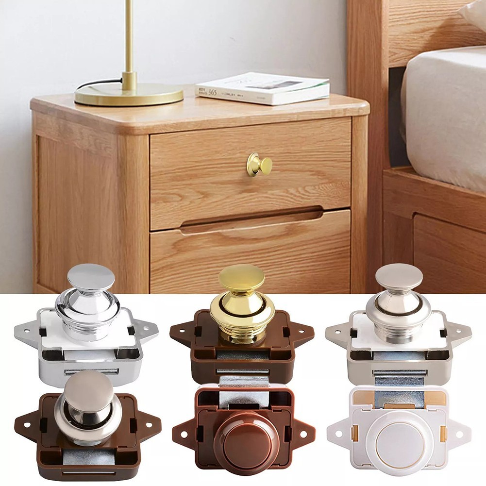 [Super] Push Button Drawer Cupboard Cabinet RV Caravan Catch Latch Knob ...
