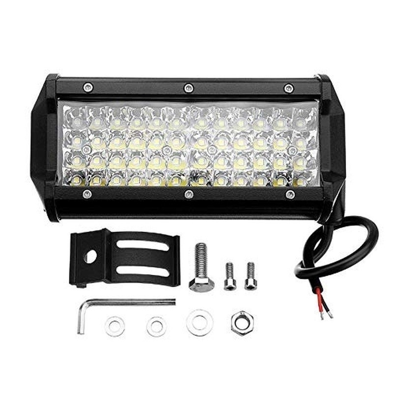 7 Inch 144W Combo Led Light Bars Spot Flood Beam Yellow Light for ...