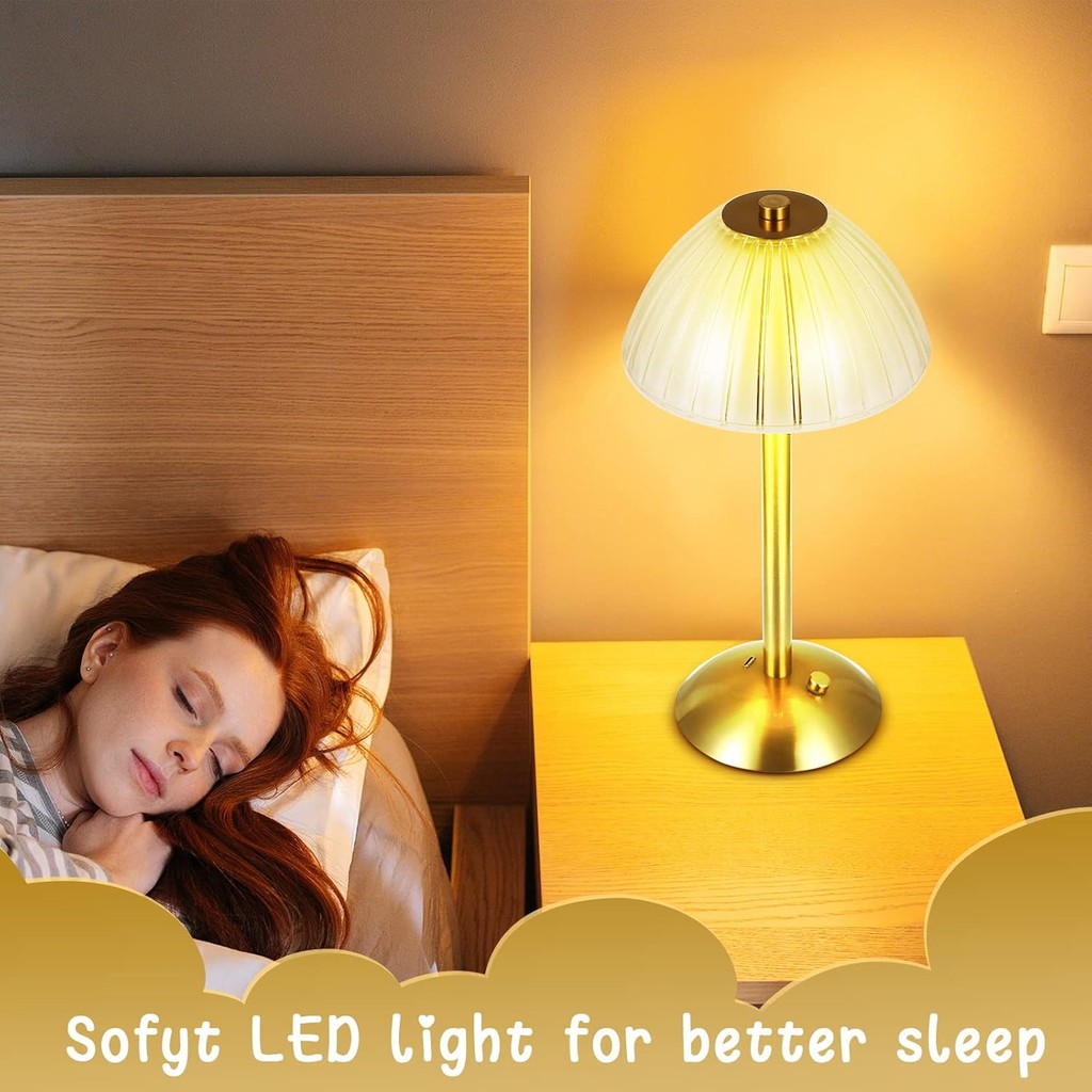 Wireless Rechargeable Table Lamp Dimmable Night Light Lampu Meja Lampu ...