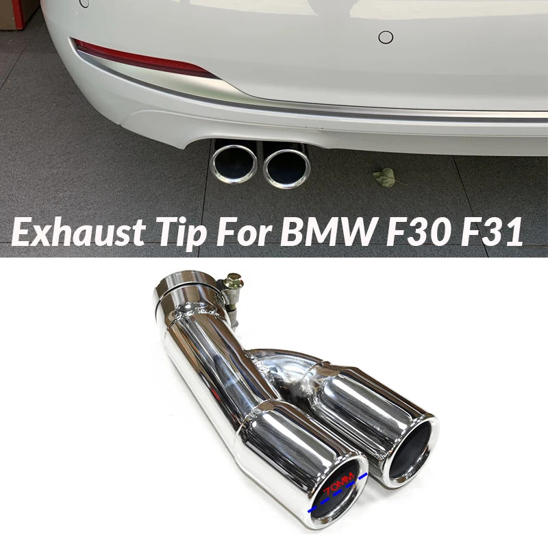304 Stainless Steel Exhaust Pipe Black Car Exhaust Tip For BMW F30 F31 ...