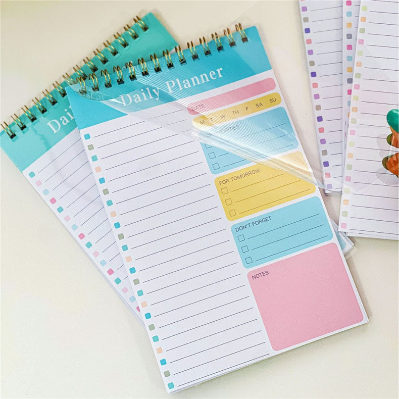 5Pcs/Set A5 Daily Planner Spiral Notebooks Time Management Organizer ...
