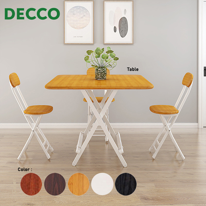 Decco 60cm/80cm Home Folding Dining Table Simple Small Folding Table ...
