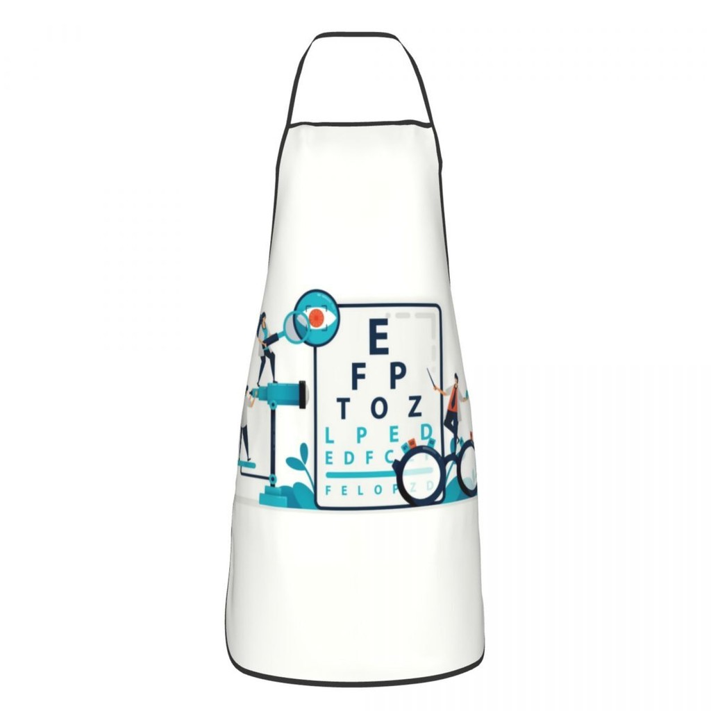Unisex Snellen Chart Eye Exam Kitchen Chef Cooking Baking Apron Women ...