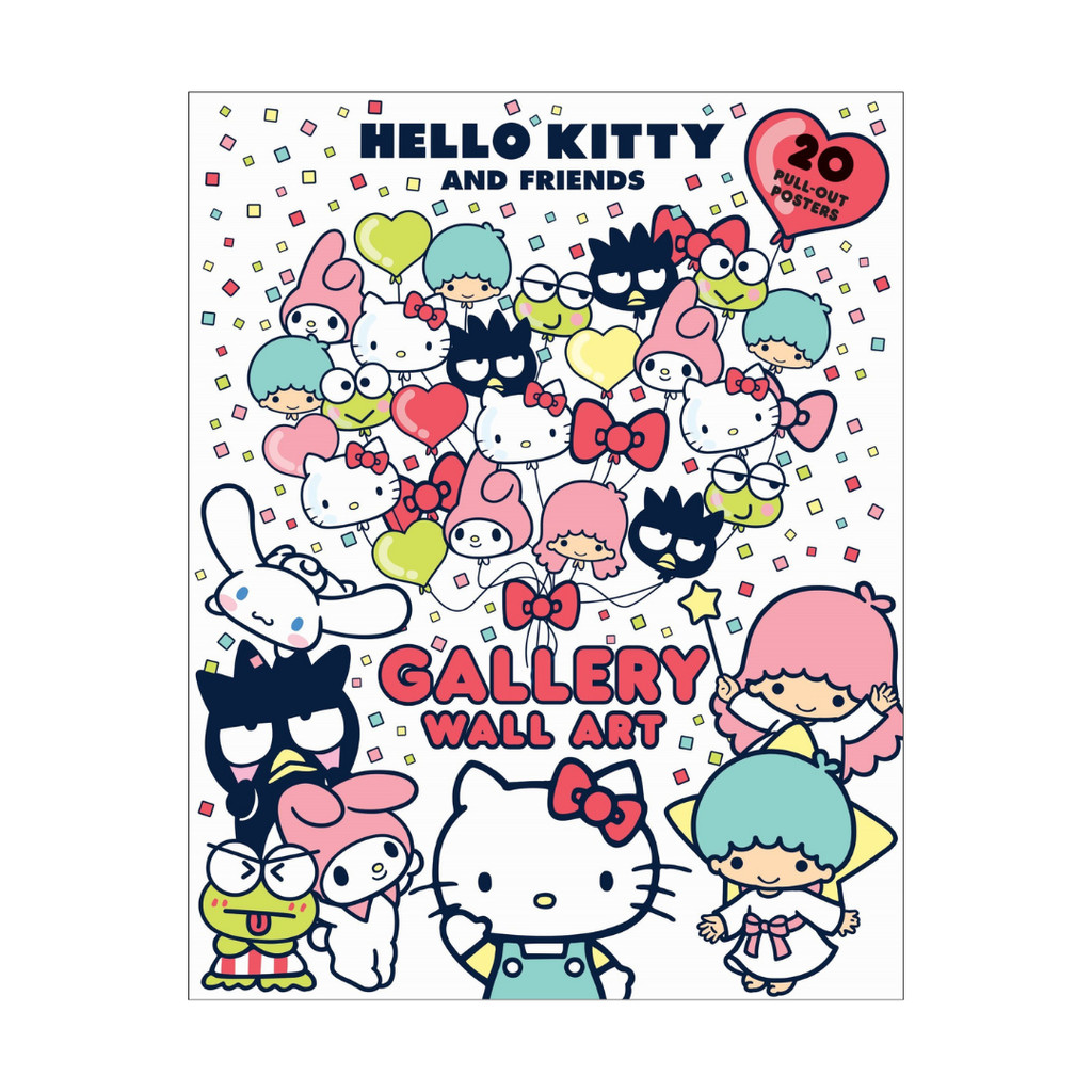 Hello Kitty & Friends Gallery Wall Art Colouring Book With Pull Out ...