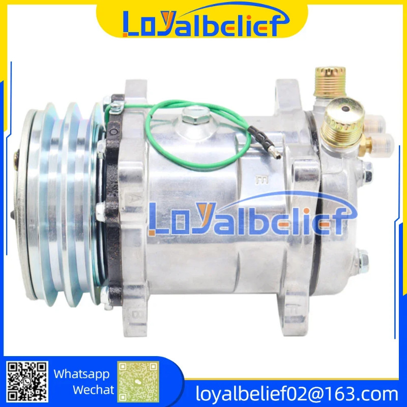 For Sanden 508 SD508 AC Compressor sanden 5h14 Tractor Excavator Heavy ...