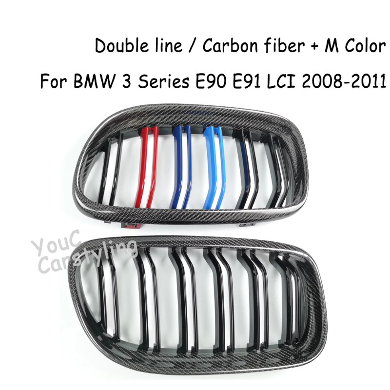 Spoiler Anteriore Splitter Per BMW Serie 3 E90 E91 320i 325i 2005-2008 – Nero Lucido, Paraurti Modifica Sportiva