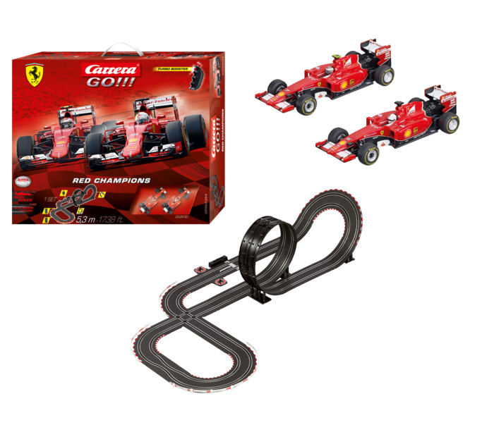 Carrera Road Racing Car Set Red Champions F1 Racing Scene Rail Toy Car ...