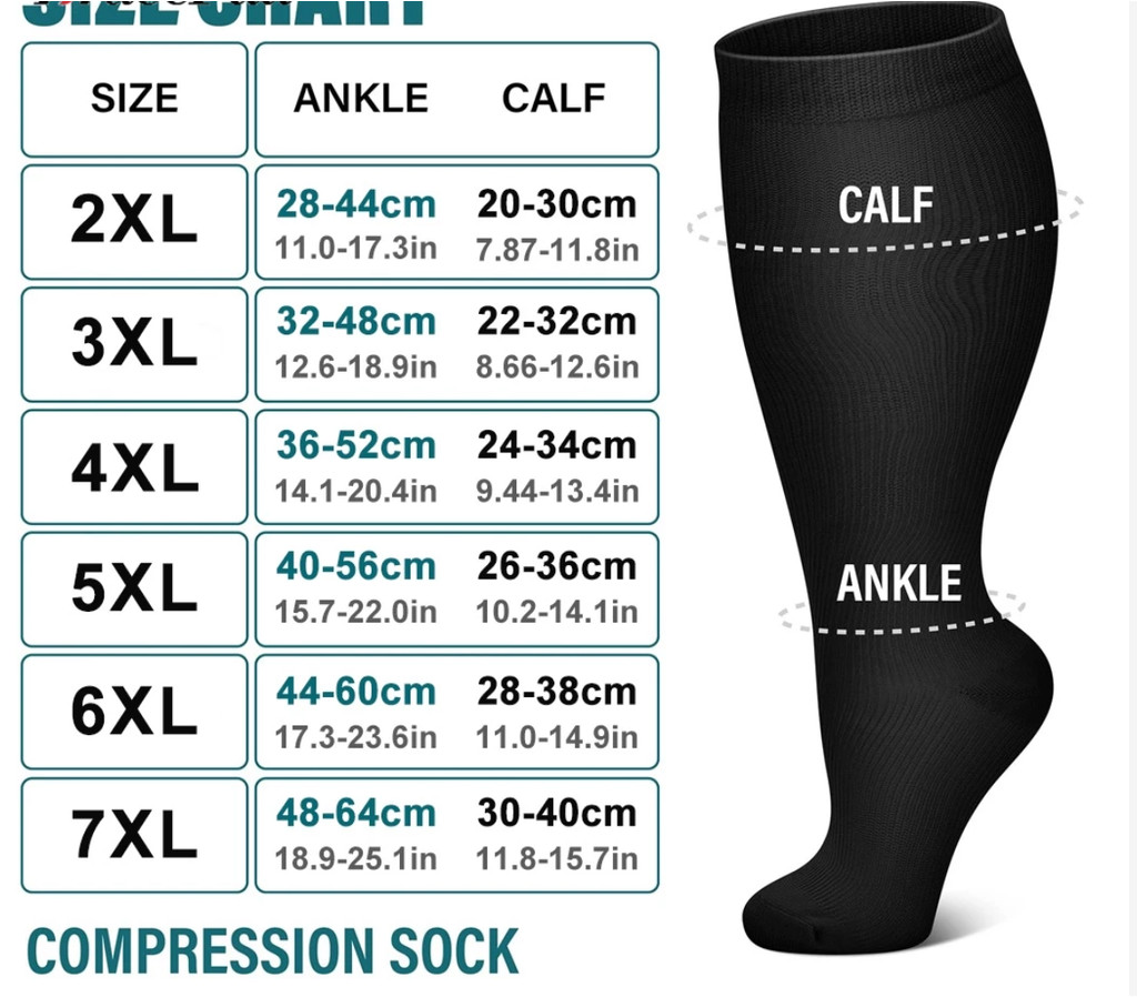 High-Pressure Compression Socks Knee and Calf Support for Fitness ...