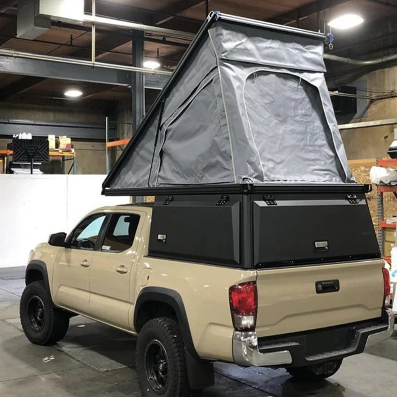 4x4 Pickup Truck With Roof Top Tent Steel Dual Cab Bed Canopy Topper ...