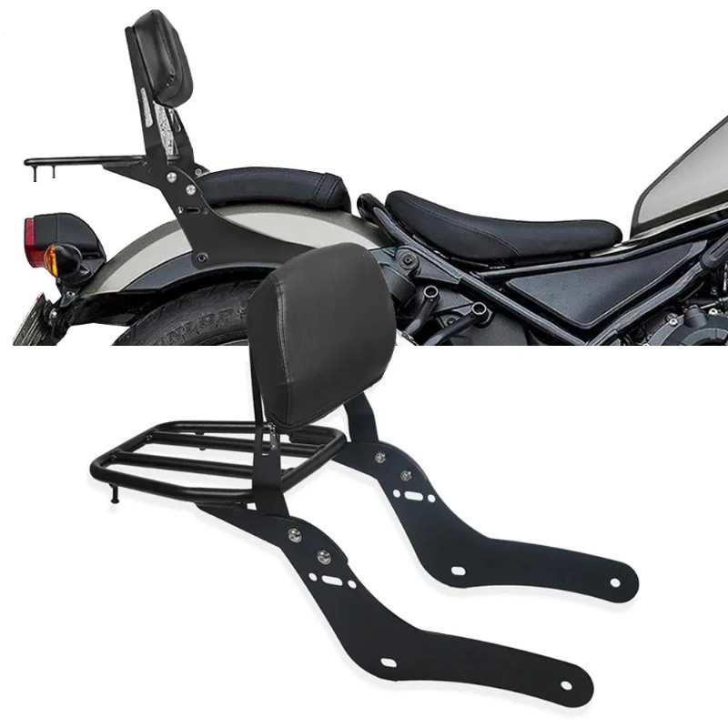 Detachable Motorcycle Passenger Backrest Sissy Bar Luggage Racks Moto ...