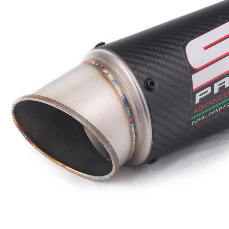 51MM 60MM SC Project Real Carbon Fiber Motorcycle Exhaust Pipe Muffler ...