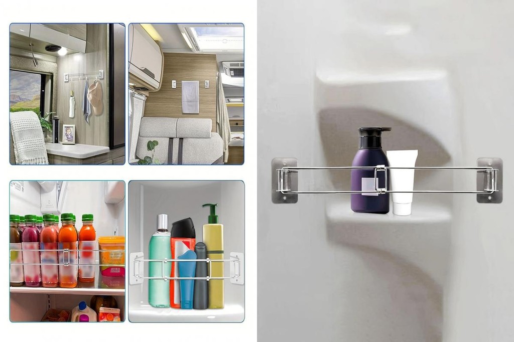 [NK] Adjustable Corner Shelf for Rv Bathroom Compact Corner Shelf for Small Rv Shower Spaces ...