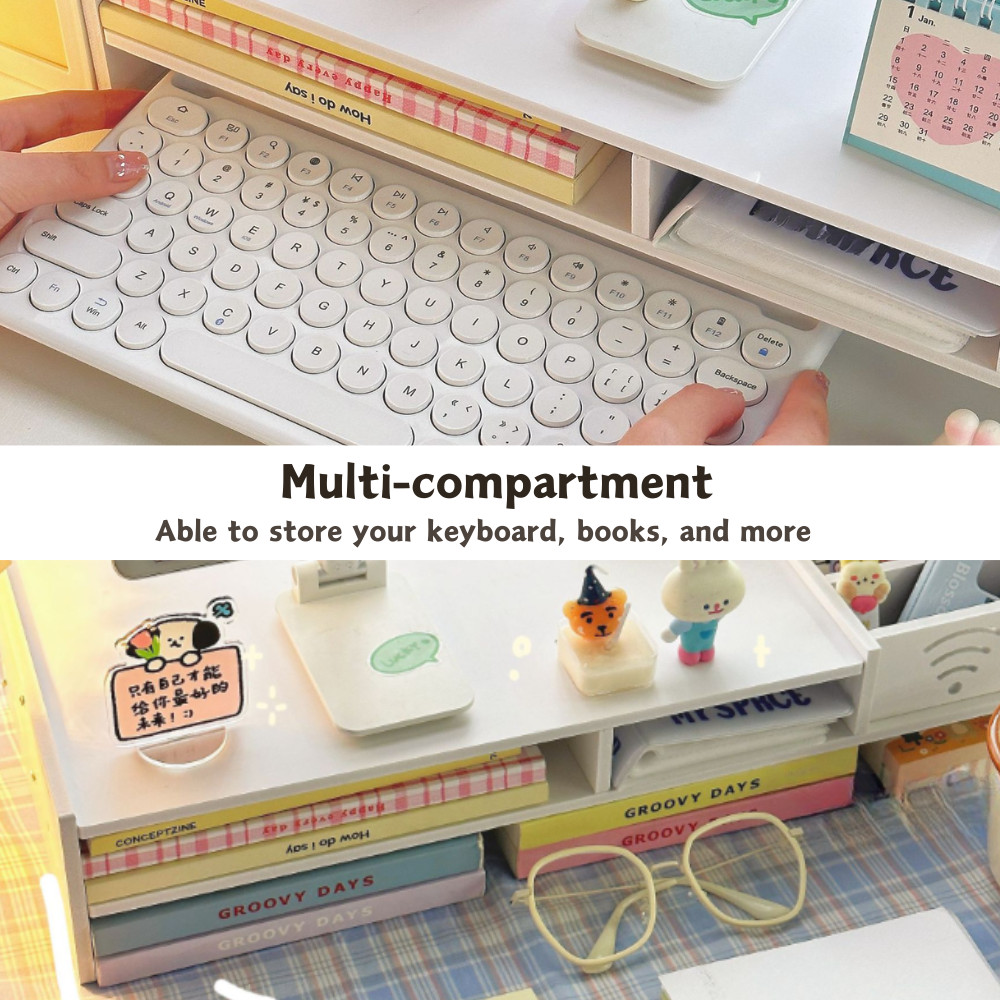 Computer Stand Desk Organizer Monitor Laptop Screen Stand Keyboard ...
