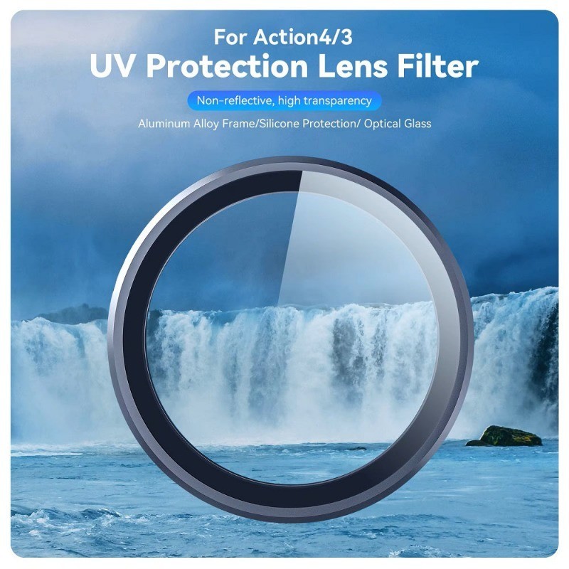 TELESIN UV Lens Filter Protection Optical Glass for DJI Action 5 Pro ...