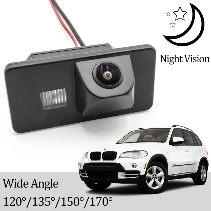 CCD HD AHD Fisheye Rear View Camera For BMW X5 X5M E70 2006 2007 2008 ...