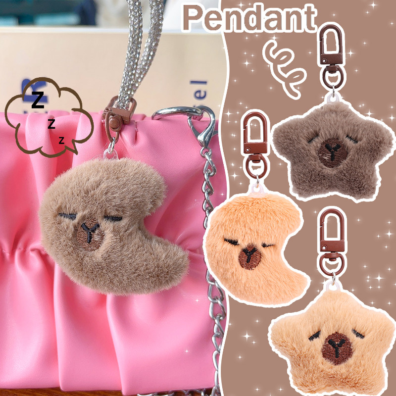 Capybara Plush Keychain - Cute Capybara Key Ring Decor - Couple Keyring ...